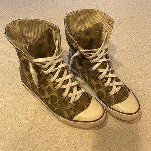Coach high top sneakers size 6.5